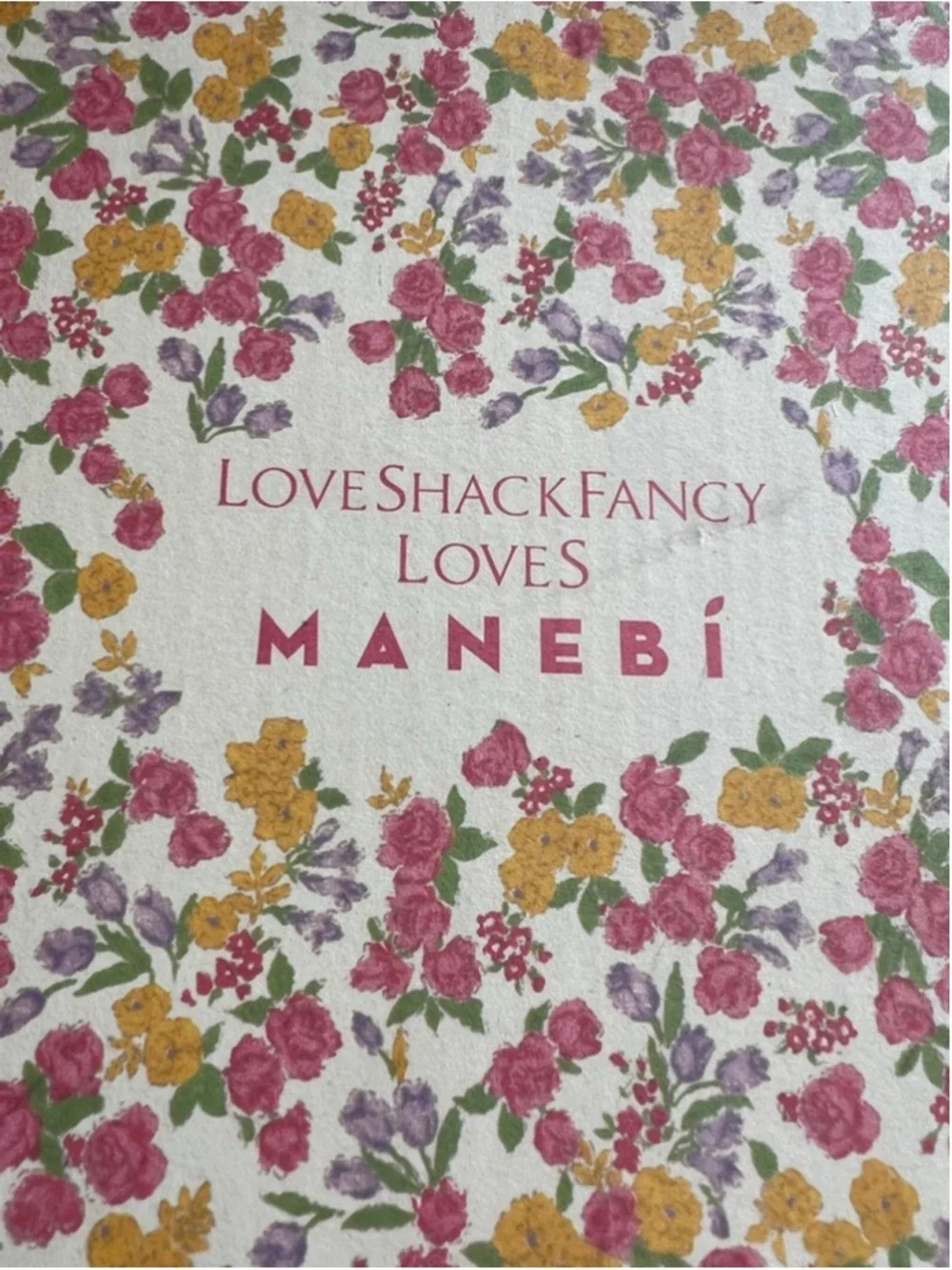 New Women's LoveShackFancy x Manebí Floral Espadrille Sandals 39/9 Green Pink